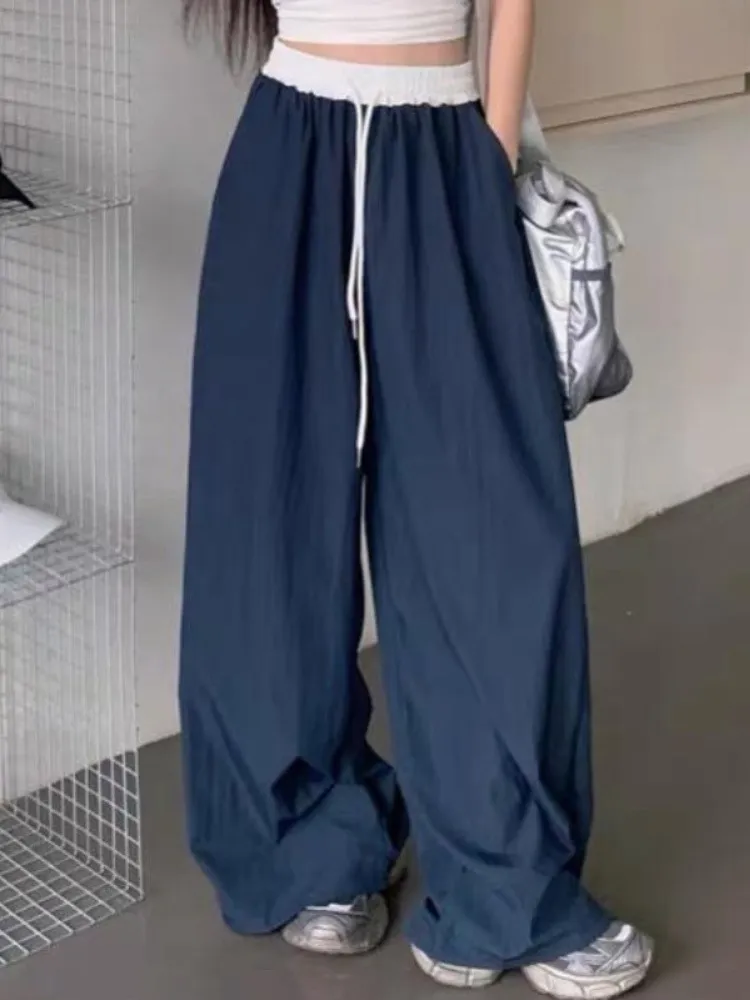 Pantalones Anchos Mujer Casual Hiphop Estilo Urbano